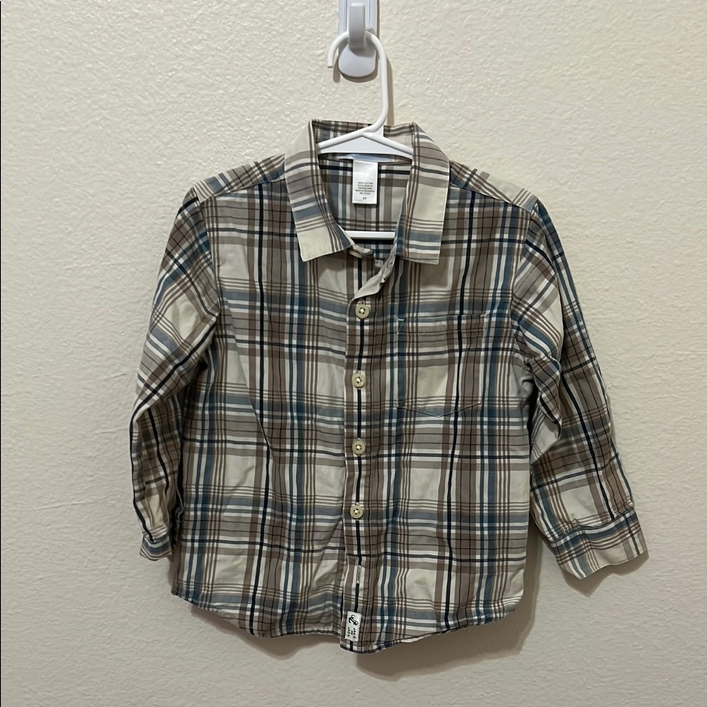 Janie and Jack Plaid Kids Shirt